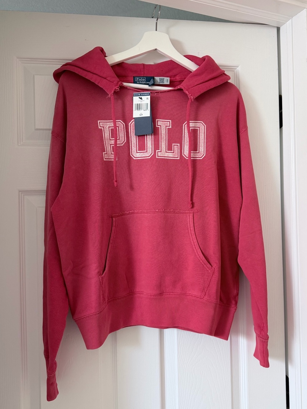 Polo Ralph Lauren Logo Split-Neck Fleece Hoodie Size Small NWT